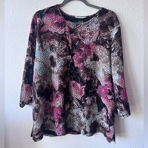 Y2K Alison Daley Plus Size 2X Multicolor Top